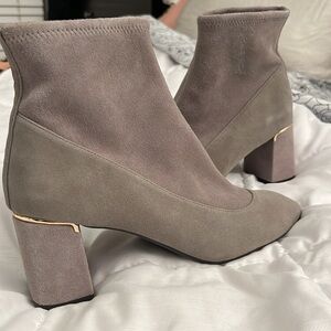 Elegant Gray Cole Hann Suede Women's Ankle Boots 🥾